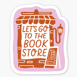 Let's Go Bookstore Sticker