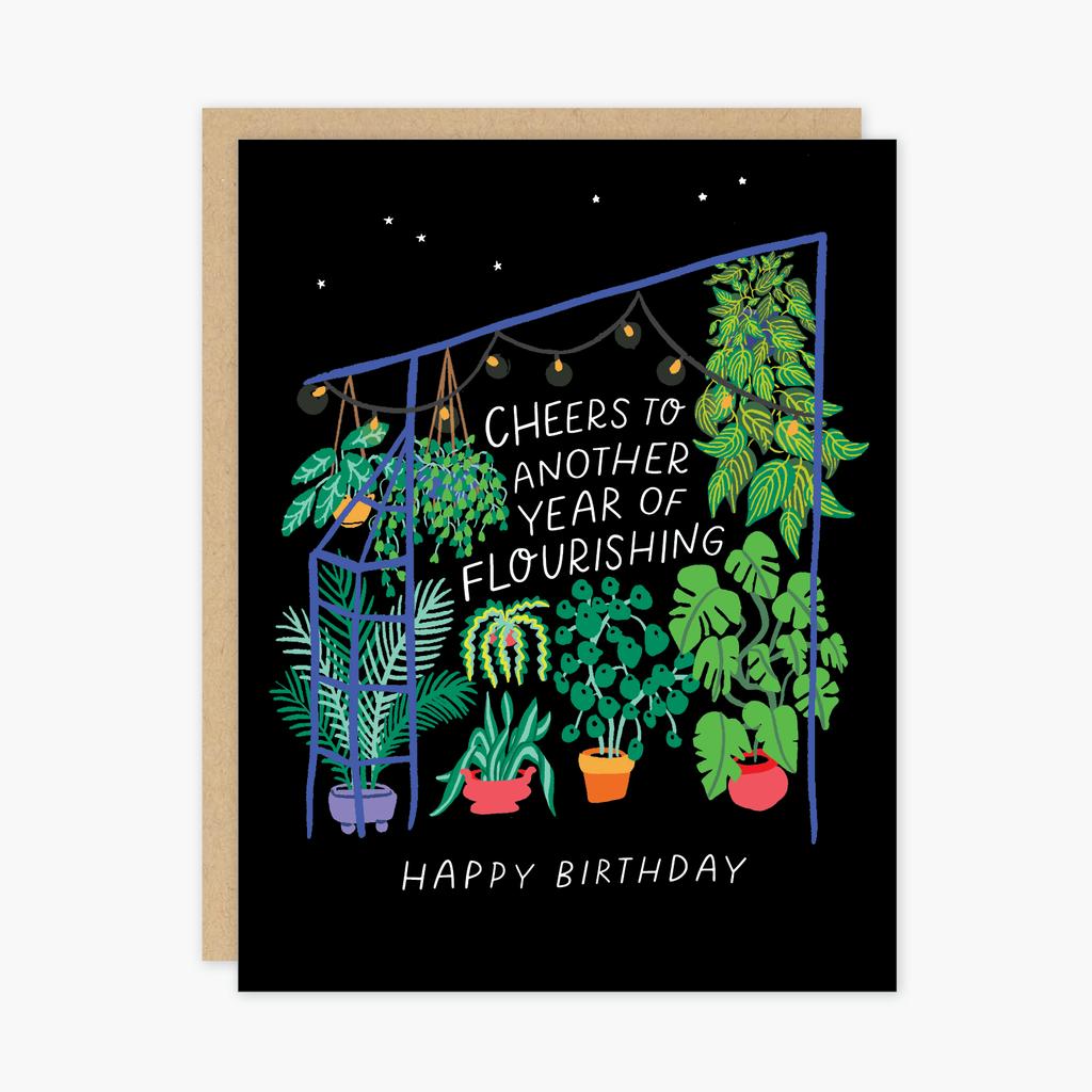 Greenhouse Plants Birthday Card – Party of One