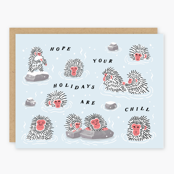 Snow Monkeys Holiday Card