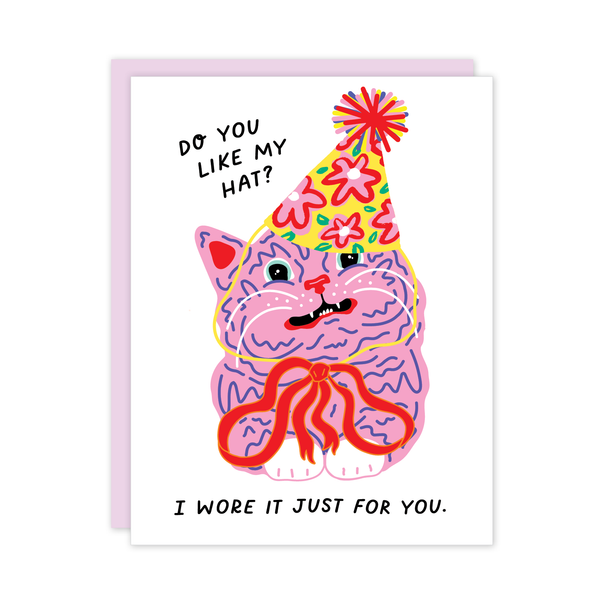 Cat Hat Birthday Card