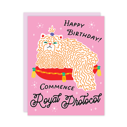 Royal Persian Cat Birthday Card