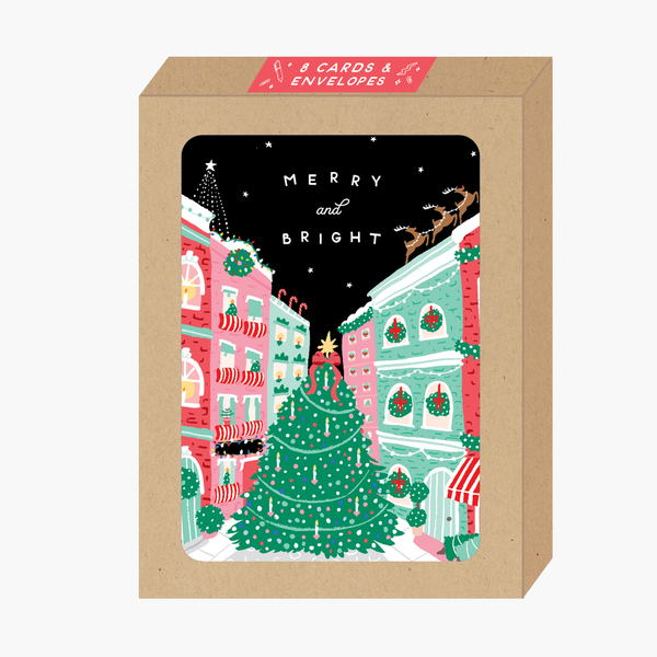 Town Tree Holiday Card