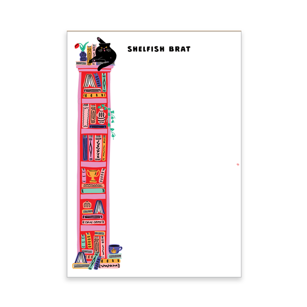 Shelfish Brat Cat Notepad